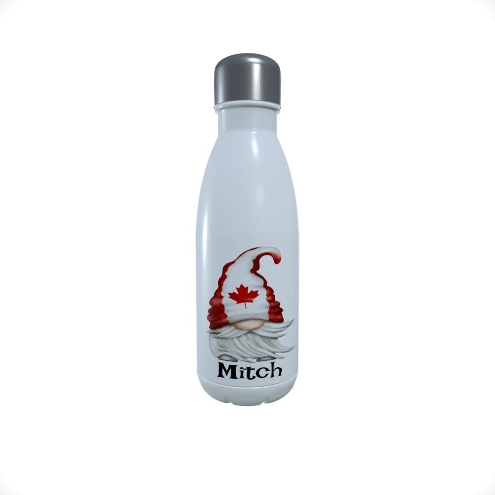 Patriotic Gnome Insulated Drinks Bottle, Canada Gnome Bottle